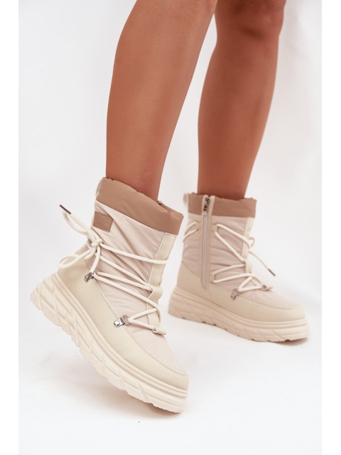 Women's Snow Boots with Zipper Lee Cooper LCJ 25 44 3931 Beige Women's Snow Boots 2