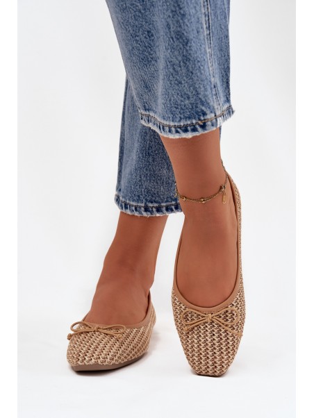 Ballerinas With Braid And Bow Camel Belirra