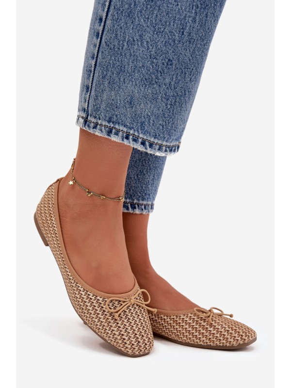 Ballerinas With Braid And Bow Camel Belirra