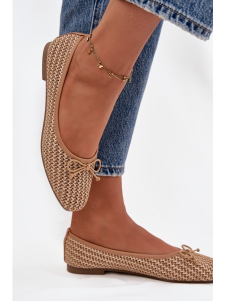Ballerinas With Braid And Bow Camel Belirra