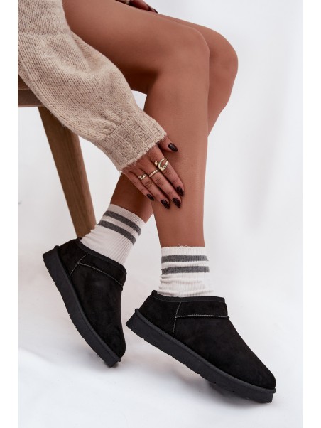 Women's Snow Boots Lined with Fur Black Serenne