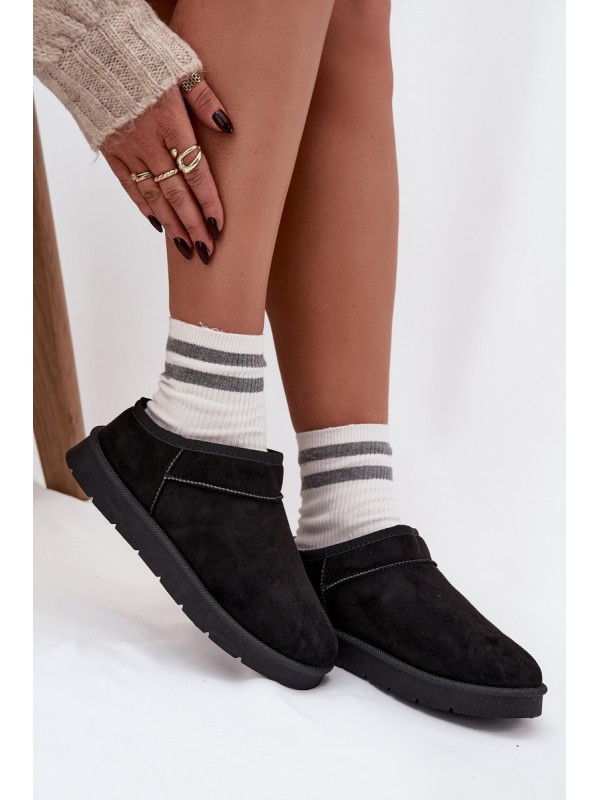 Women's Snow Boots Lined with Fur Black Serenne