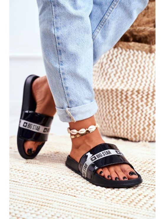 Women's Slides Big Star Painted Black GG274A007 2