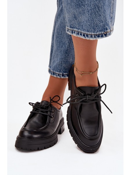 Women's Loafers Made of Eco Leather Black Adrelle