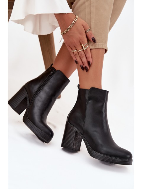Women's Ankle Boots on Heel Black Ryselle