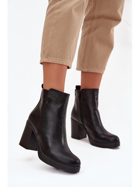 Women's Ankle Boots on Heel Black Ryselle 2