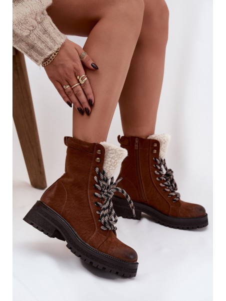 Women's hiking boots made of eco leather Camel Bellora