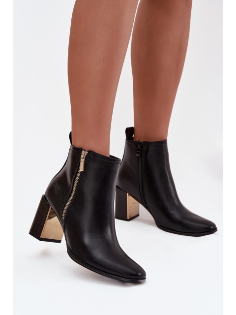 Women's Block Heeled Boots Made of Eco Leather Black Camilyn 2