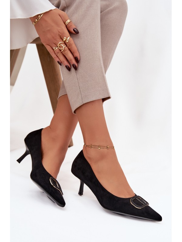 Women's Heels With Decorative Detail Black Amelora