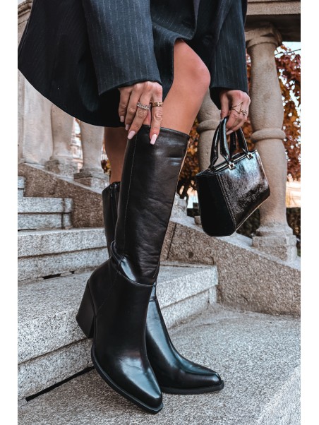 Women's Platform Boots with Lining Black Katelle