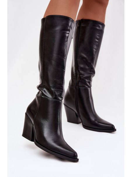 Women's Platform Boots with Lining Black Katelle