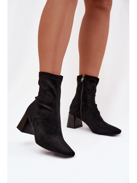 Women's Ankle Boots with Heel Made of Eco Suede Olianne 2