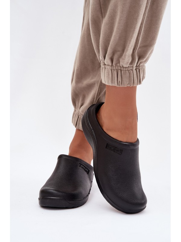 Foam slippers women's black Parissa