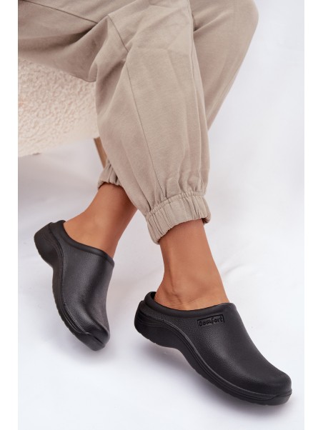 Foam slippers women's black Parissa