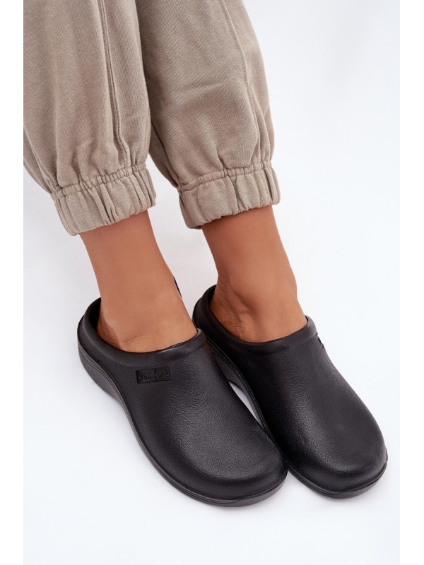 Foam slippers women's black Parissa