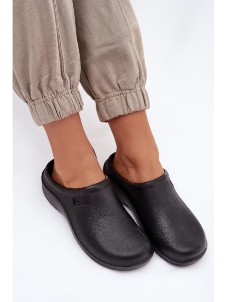 Foam slippers women's black Parissa