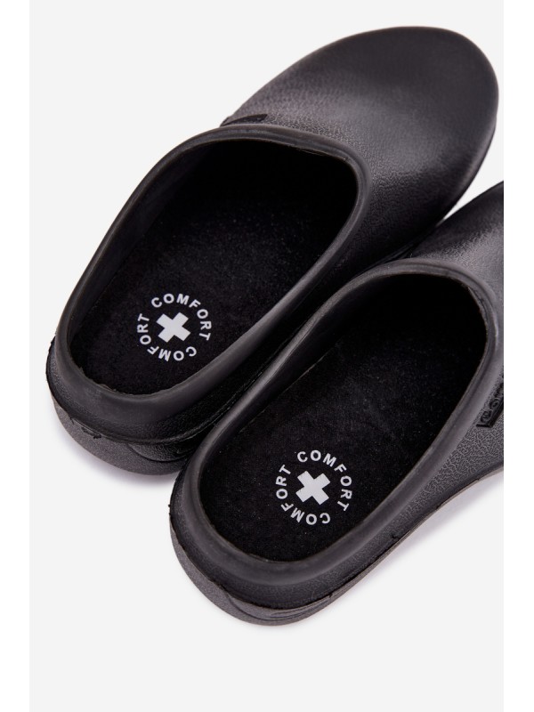 Foam slippers women's black Parissa