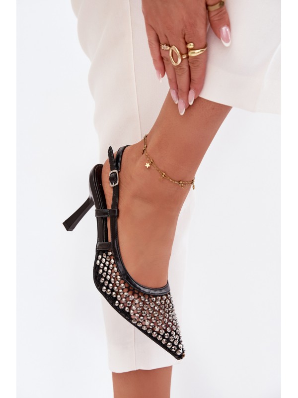 Heels with buckles black Selinna