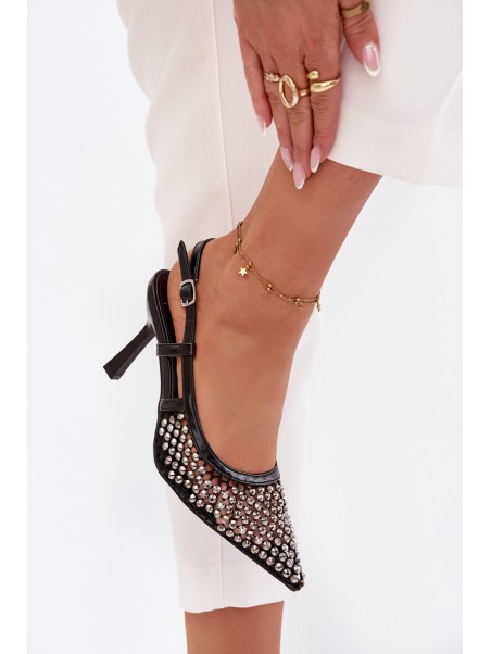 Heels with buckles black Selinna