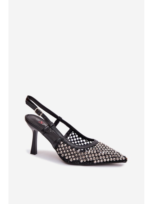 Heels with buckles black Selinna