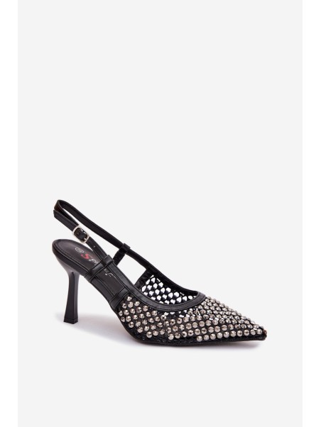 Heels with buckles black Selinna