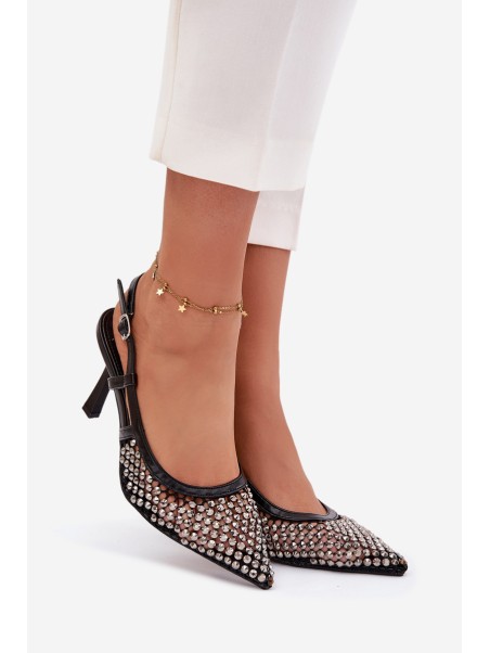 Heels with buckles black Selinna