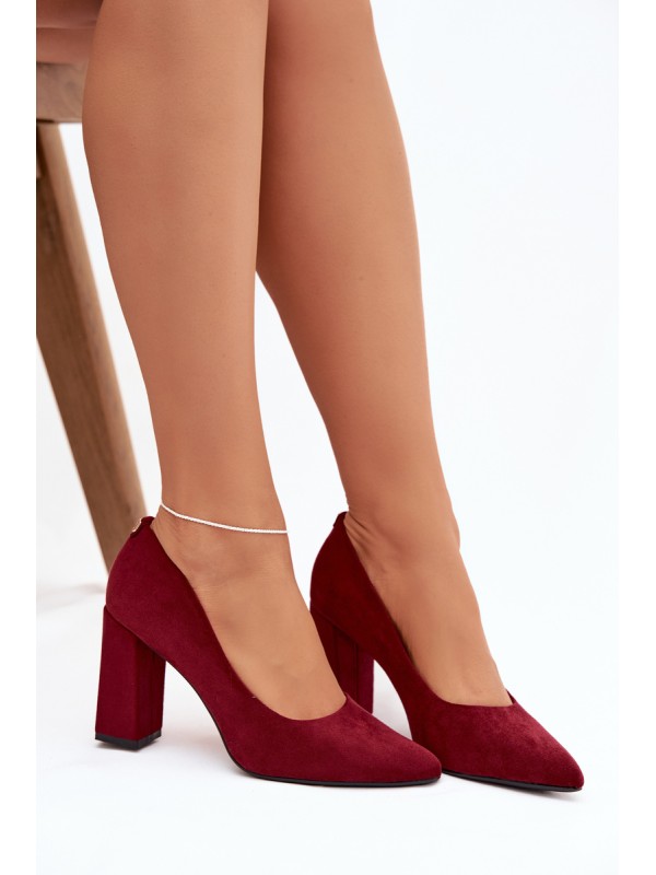 Suede Pumps on Block Heel Sergio Leone PB216 Brodowe
