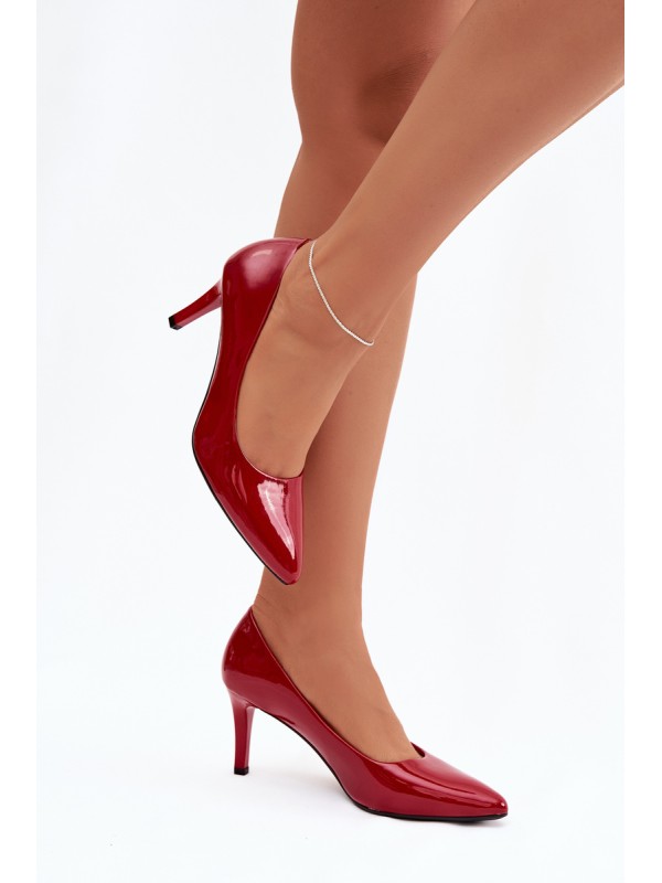 Polished High Heels Sergio Leone 1336 Red