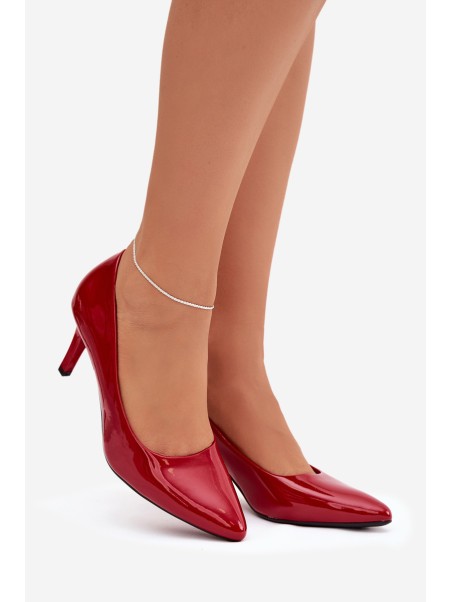 Polished High Heels Sergio Leone 1336 Red
