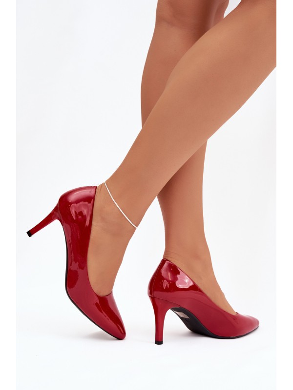 Polished High Heels Sergio Leone 1336 Red