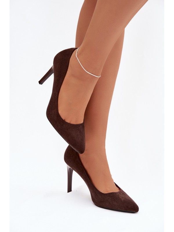Eco Suede Heels Sergio Leone 1336 Chocolate