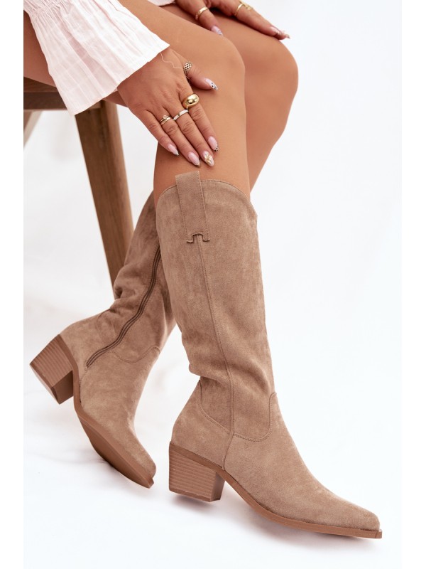 Cowgirl Boots Ladies Khaki Jazelle