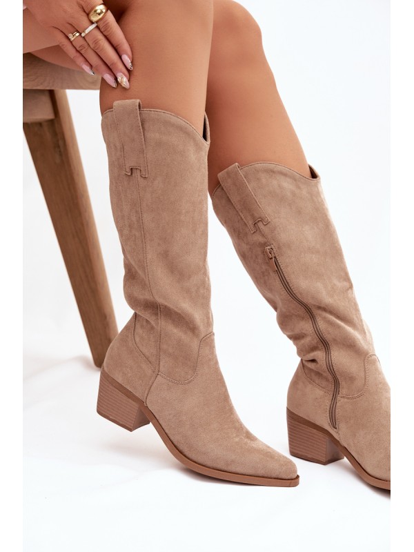 Cowgirl Boots Ladies Khaki Jazelle