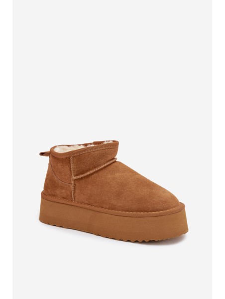 Women's Snow Boots Made of Natural Suede Camel Mairene