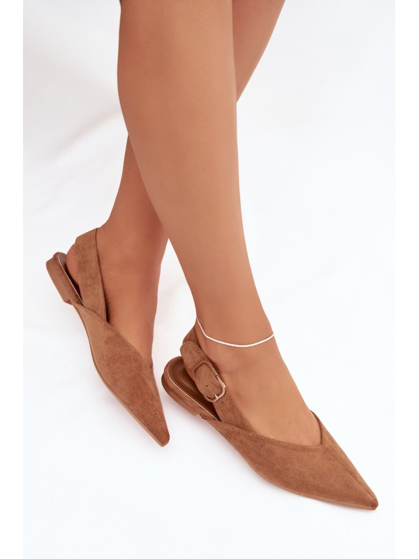 Women's Ballerinas With Clasp Camel Tanelia 2