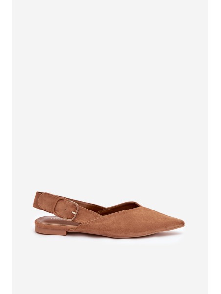 Women's Ballerinas With Clasp Camel Tanelia