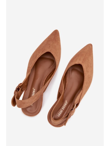 Women's Ballerinas With Clasp Camel Tanelia