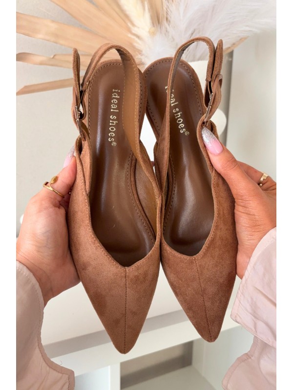 Women's Ballerinas With Clasp Camel Tanelia