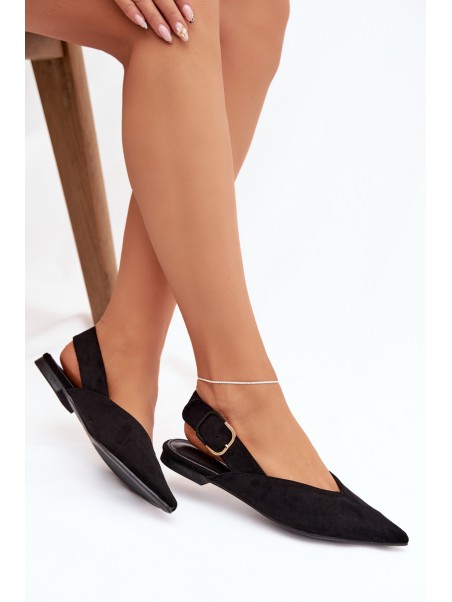 Women's Ballerinas With Buckle Black Tanelia