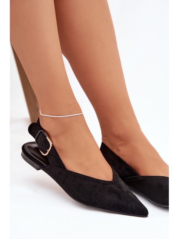 Women's Ballerinas With Buckle Black Tanelia 2
