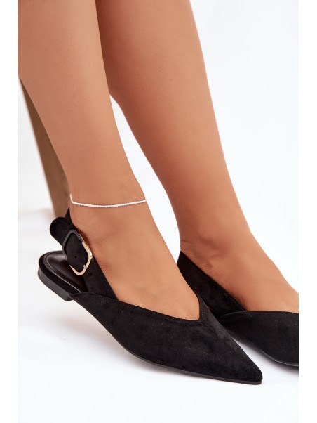 Women's Ballerinas With Buckle Black Tanelia