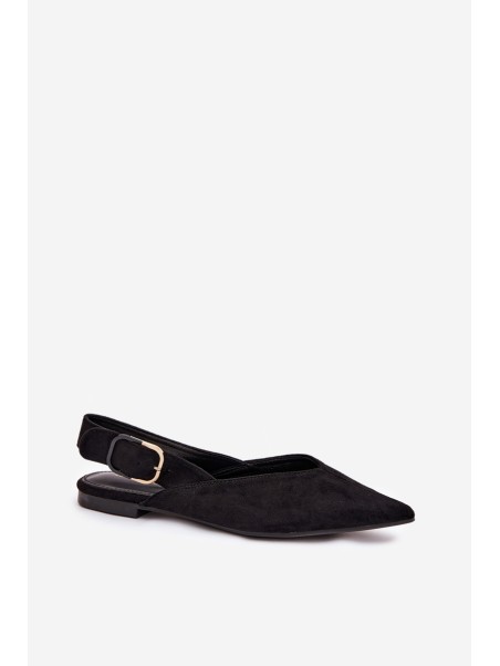 Women's Ballerinas With Buckle Black Tanelia