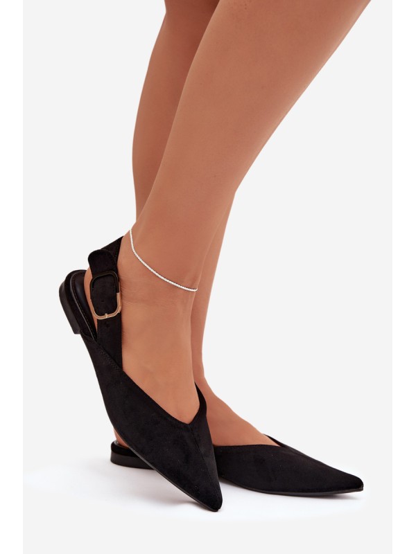 Women's Ballerinas With Buckle Black Tanelia