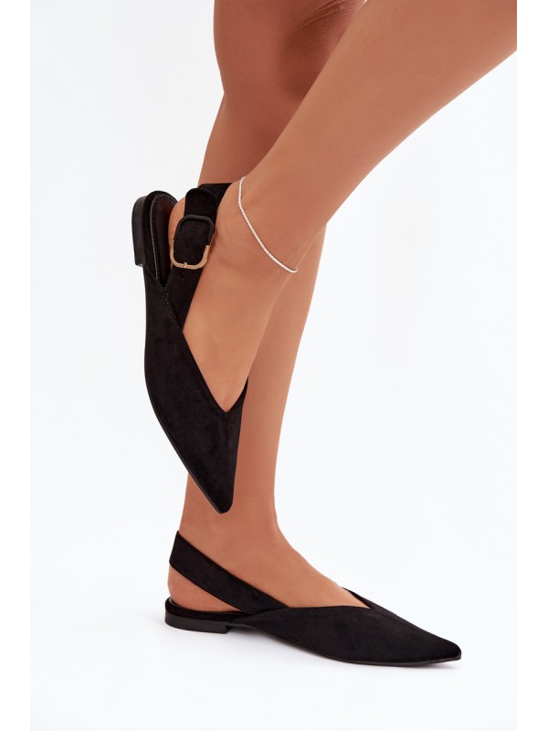 Women's Ballerinas With Buckle Black Tanelia