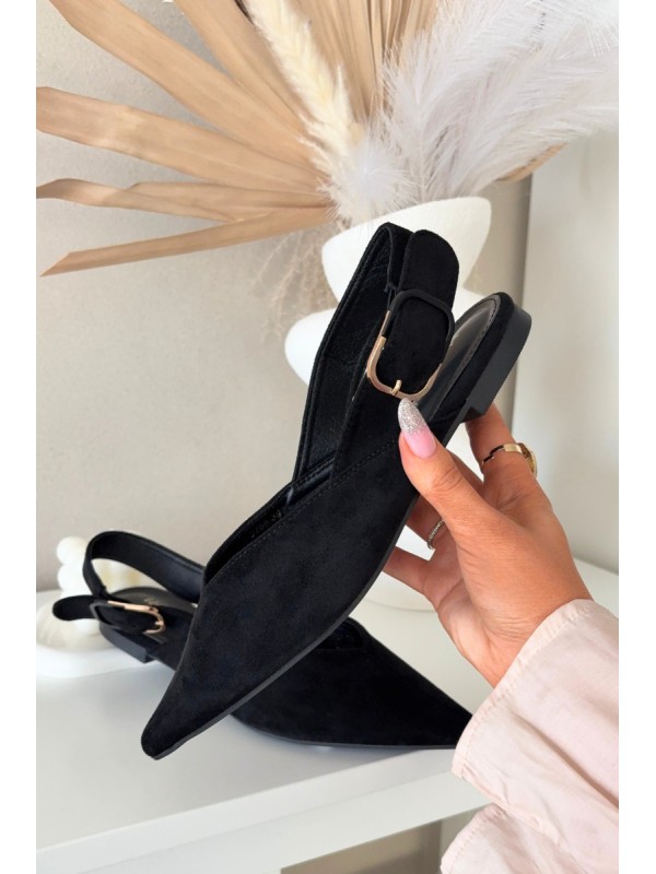 Women's Ballerinas With Buckle Black Tanelia