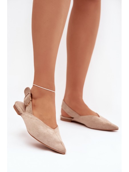 Women's Ballerinas With Clasp Beige Tanelia