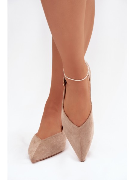 Women's Ballerinas With Clasp Beige Tanelia