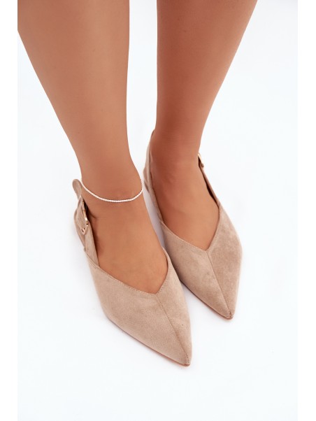 Women's Ballerinas With Clasp Beige Tanelia
