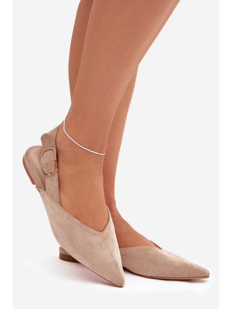 Women's Ballerinas With Clasp Beige Tanelia