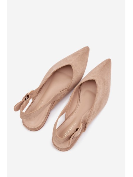 Women's Ballerinas With Clasp Beige Tanelia